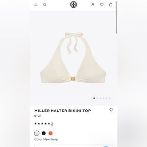 Tory Burch Miller Halter bikini top